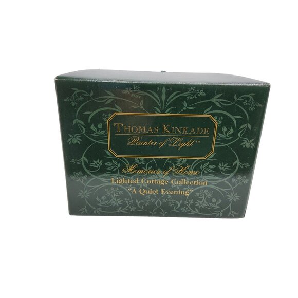 vintage thomas kinkade lighted cottage collection "a quite evening" - Picture 3 of 4